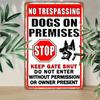 Beware of Dog Metal Sign - No Trespassing, Keep Gate Closed, Outdoor Yard Warning Decor 8x12 Inches - for Home & Garden