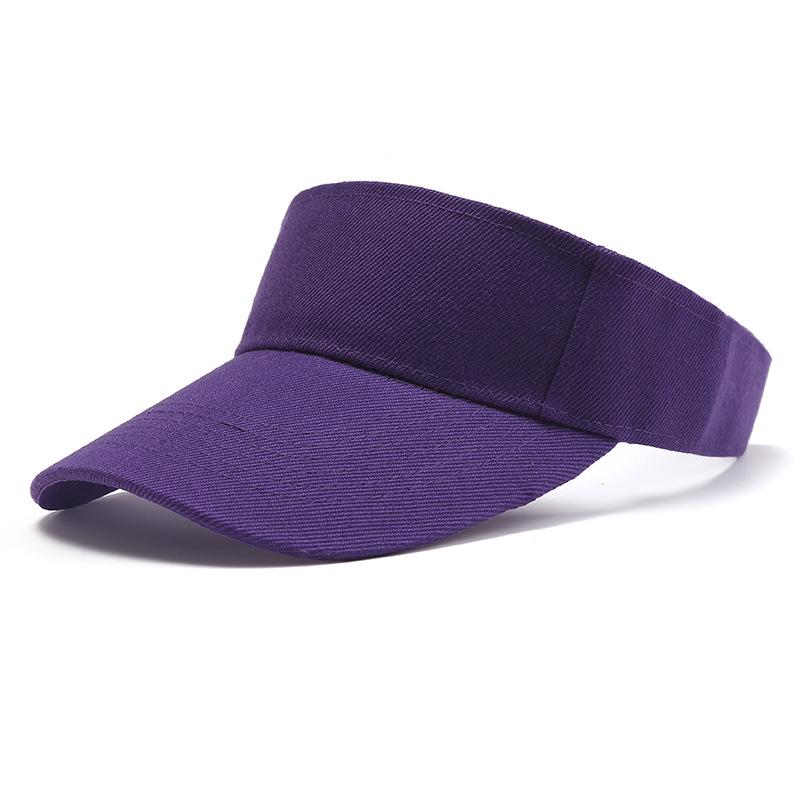 European & American Solid Color Summer Visor Cap - Sun Protection Baseball Sports Hat.