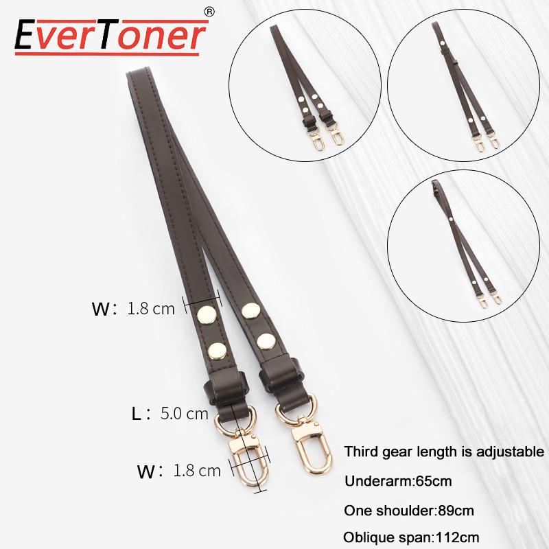 EverToner Dark Brown Handbag Leather Strap For L- Spee-dy 20/25/30 Bag Crossbody Bag Accessories