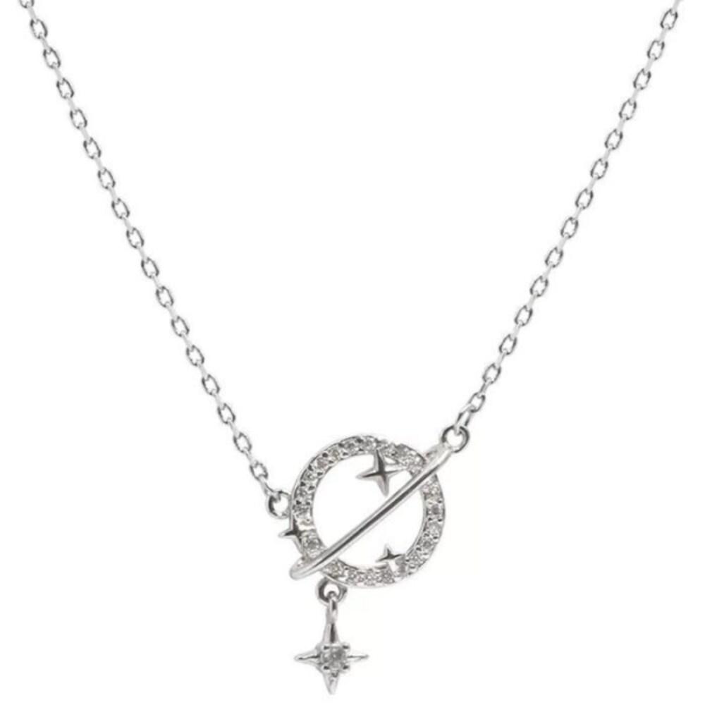 [Onoma] Onm Silver 925 Cubic Star Universe Necklace Basic Chain Layered (17066051)