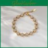 Four Leaf Clover Titanium Steel Bracelet For Women With Sparkling Cubic Zirconia Gift For Travel