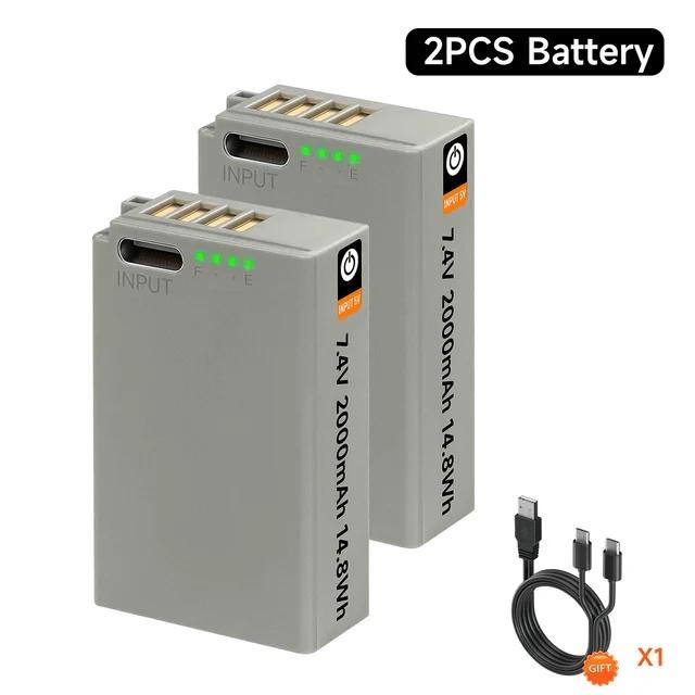 PALO EN-EL20 Battery with USB Input for Nikon Coolpix P1000 P950, 1 J1, 1 J2, 1 J3, 1 S1 2000mAh Li-ion Digital Camera