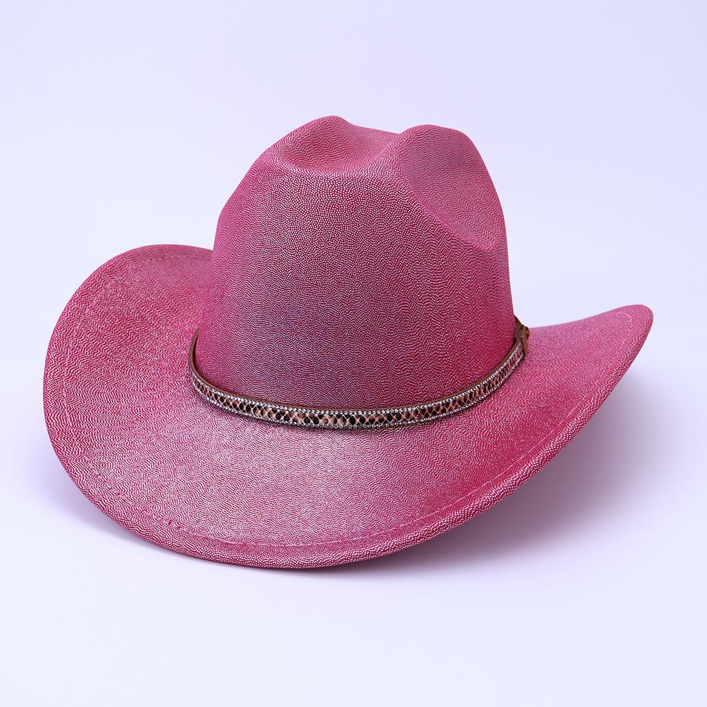 Men'S And Women'S Ethnic Style Western Cowboy Hat Sunscreen Travel Sunshade Top Hat Big Brim Jazz Hat Knight Hat