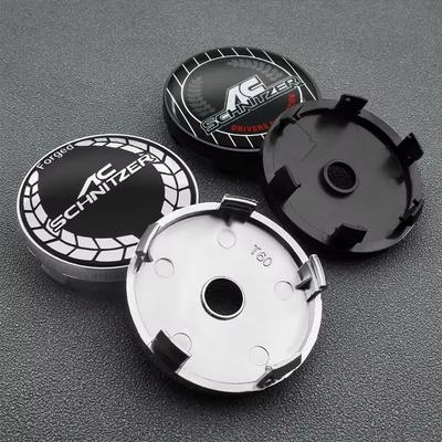 4pcs/set Universal 60mm AC SCHNITZER Emblem Car Wheel Center Cap Hub Covers Badge For HONDA TOYOTA BMW KIA FORD LEXUS