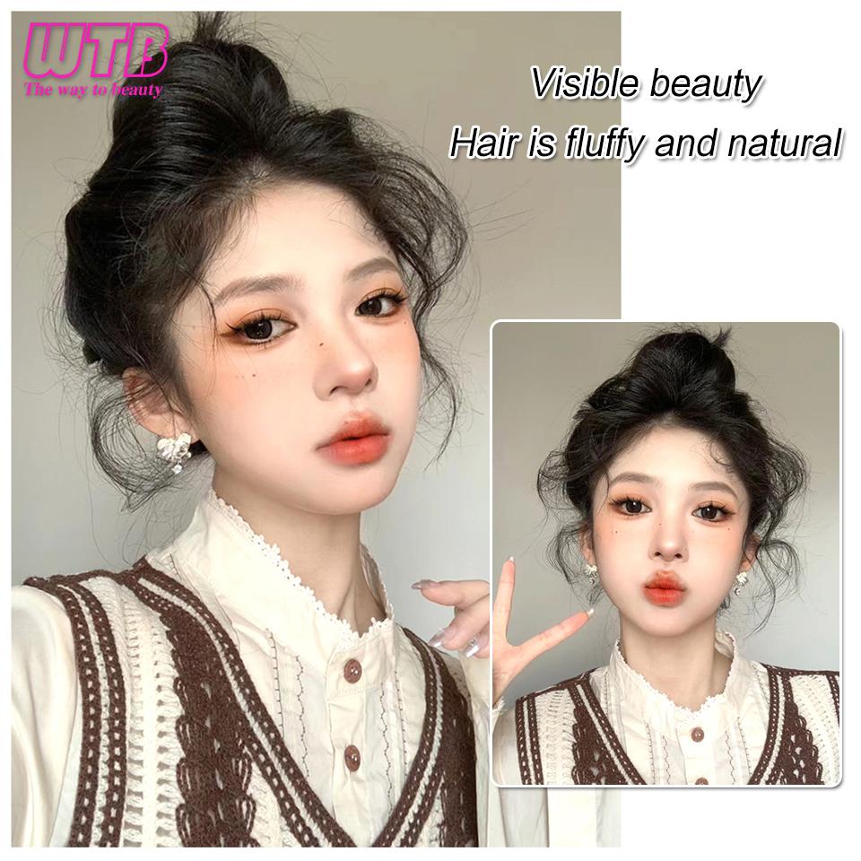 Ønskes kjøpt Syntetisk hår Selvviklende Hårbunt Kulehode Parykk Alt-i-ett Blomsterknopp Hårknute Hårpose Luftig Naturlig Hårvolum