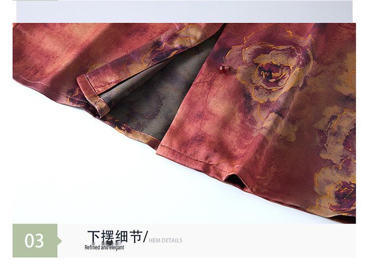 Xiangyunsha Plus Size Silk Top: Summer Chinese Style T-Shirt for Middle-Aged and Elderly Women