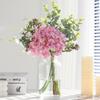 Luxury Artificial Hydrangea Eucalyptus Bouquet Realistic Elegant Hydrangea Flowers Plastic Fake Flower Home Hotel Table Decor