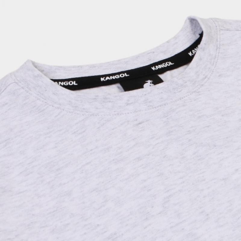 KANGOL KIDS PockeT Logo Long Sleeve T shirT Melange Gray Sa 0002