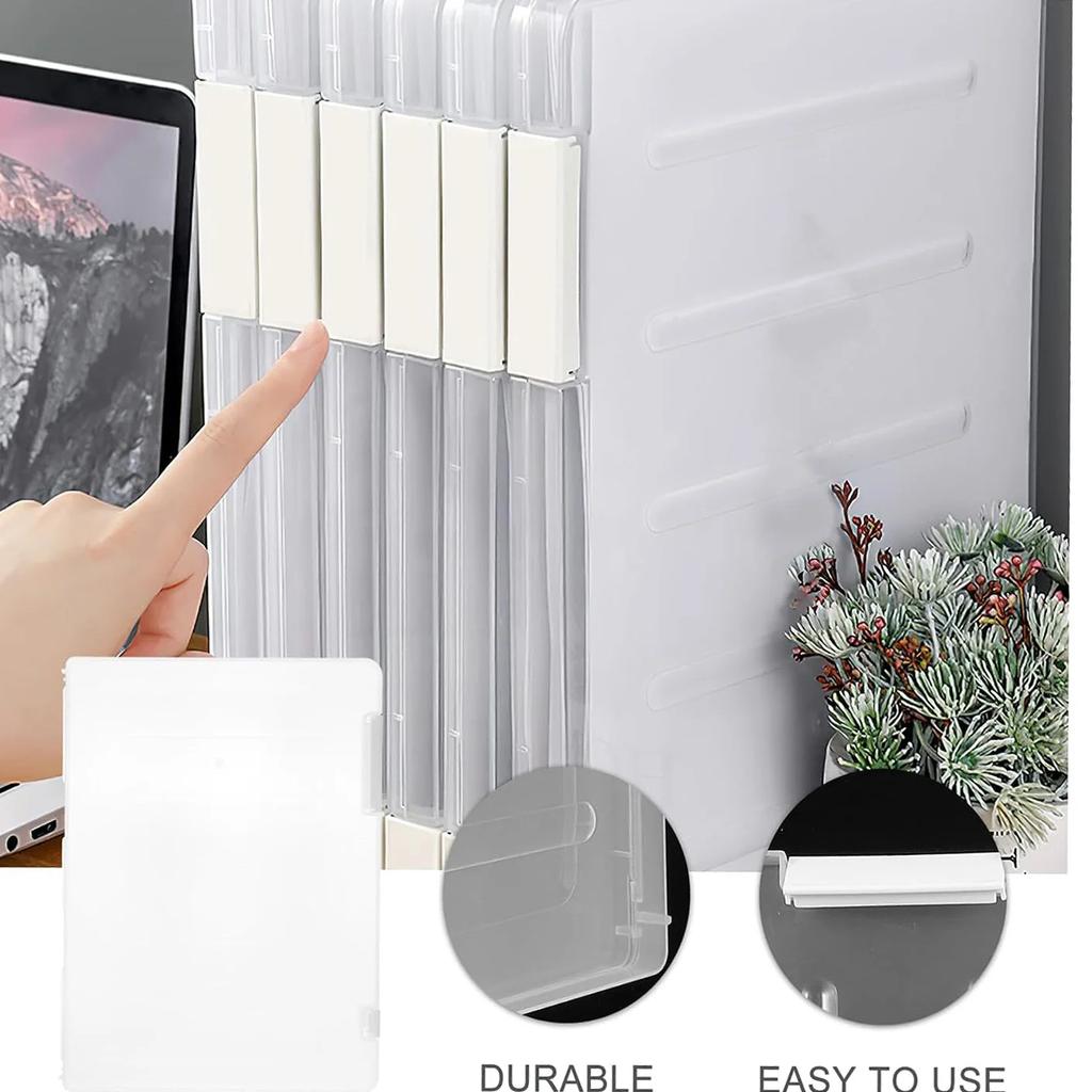 Pouzdro na projekt A4 Plastová schránka na scrapbook Úložná schránka Vyčistit soubor Třídění dokumentů Přenosná schránka Složka Prachotěsná schránka