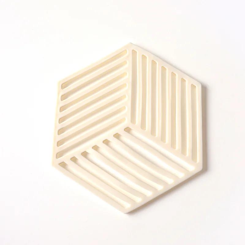 

1/3/6PCS Rubber Tableware Insulation Mat Coaster Cup Hexagon Mats Pad Heat-insulated Bowl Placemat Home Decor Eco-friendly 14x14cm
