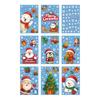 Christmas Static Cling Stickers - Reusable Santa Snowflake Window Decals for Glass Tiles with Slavic Folk Motifs