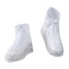 1 Pair Waterproof Shoe Covers Rainproof Shoe Protectors with Zipper And Drawstring Anti-Slip Sole Overshoes for Men Women Rain Snow Mud Protection