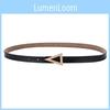 Simple Chic Women Belt With Metal Triangle Buckle For Dress And Attire Formal