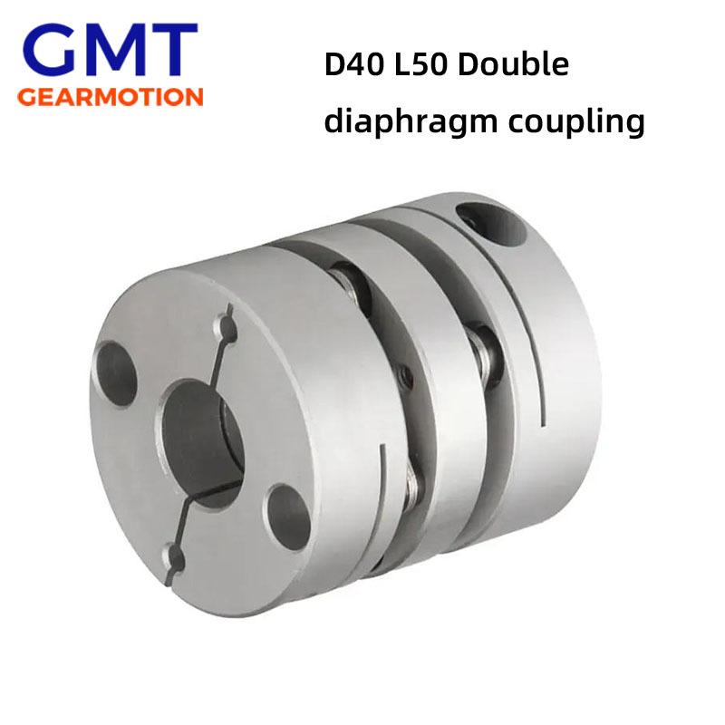 D40L50 Hole 6-19 Aluminium Flexible Coupler High Torque Double Dual Diaphragm Coupling With Elastic Connector for CNC 3d Printer 8x8mm