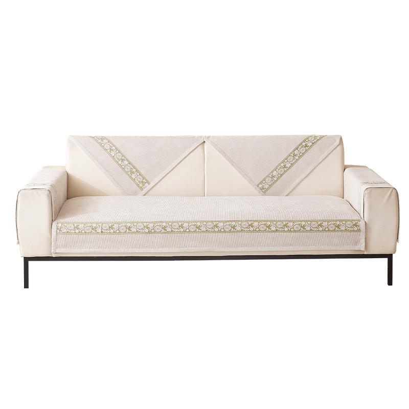 High-End Schlichtes Wind Chenille Sofaüberwurf Rutschfestes Sofakissen Spitze Luxus Sofaüberwurf Universell für alle Jahreszeiten