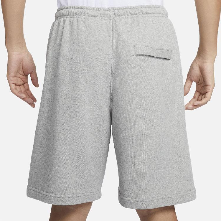 Nike Alphabet Print Mid-Waist Drawstring Comfortable Sport Casual Shorts Men Bottoms Dark-Heather-Grey Light-Smoke-Grey White FQ4093-063