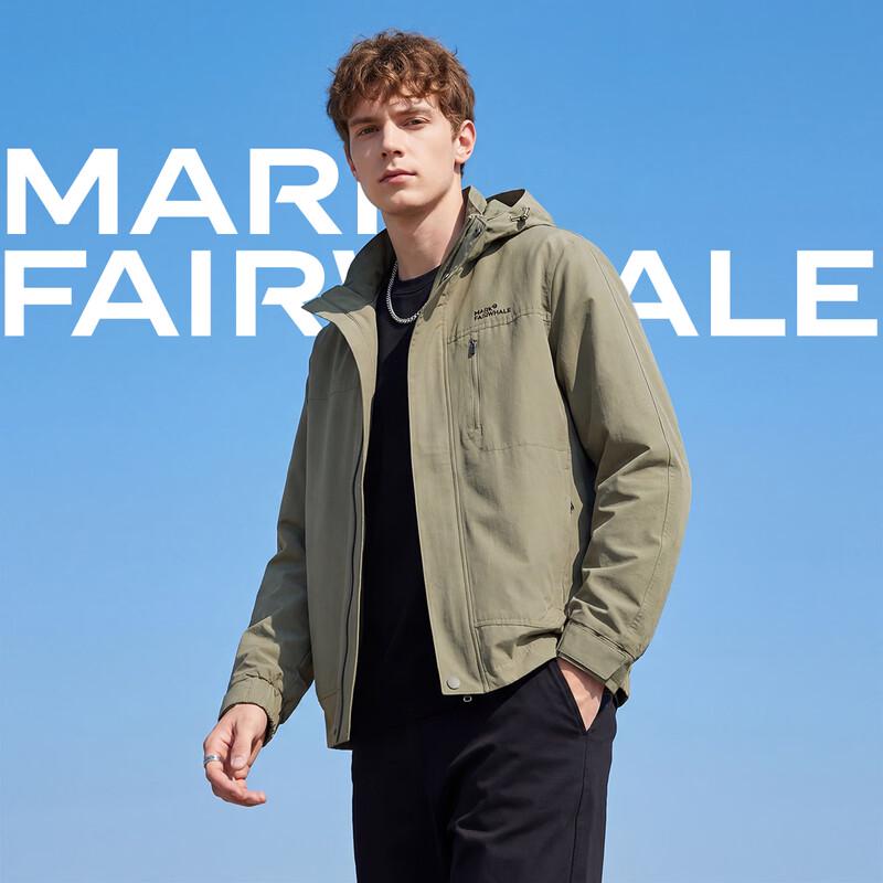 MARK FAIRWHALE Men s Windproof Waterproof Detachable Hood Jacket 2XL
