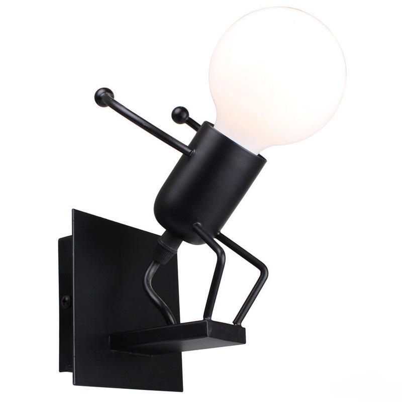 Raumdeko Eingang Beleuchtung Retro Industrieller Stil Eisenkunst Designer Persönlichkeit Kreativer Korridor Bösewicht Roboter Wandleuchte