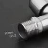 Stainless Steel Faucet Double Outlet Dual Control Water Tap One In Two Out Faucet 1/2" Bidet Faucets Bathroom Accessories