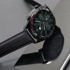 20mm 22mm Quick Release Black Carbon Fiber Leather Watch Strap Band For Galaxy Watch 7 6 5 4 40mm 44mm Gear S3 Replacement Band