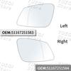 Dla BMW F01 F02 F07 F10 F11 F18 E60 Szkło lusterka bocznego lewe prawe podgrzewane szerokokątne 51167251584 51167251583
