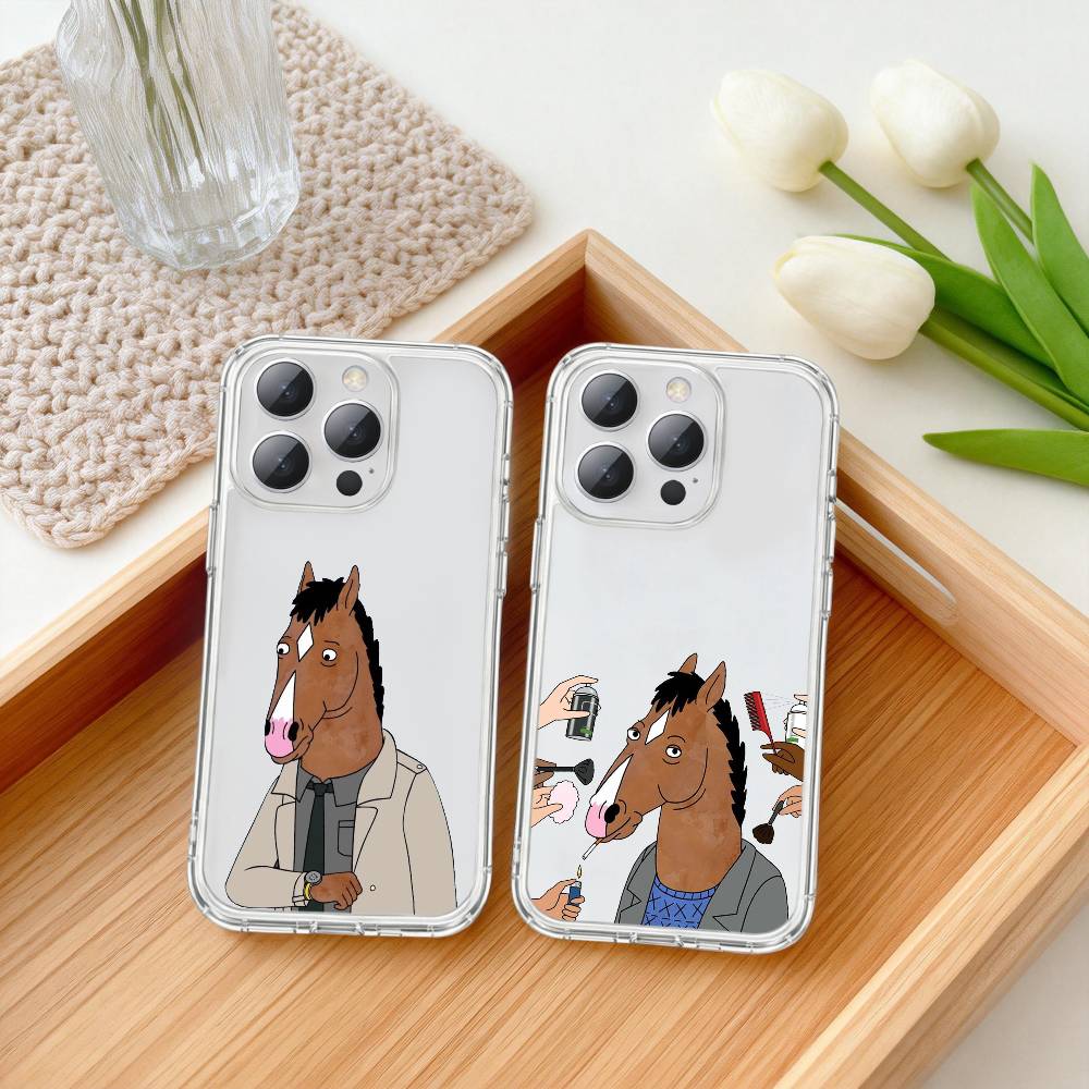 B-BoJack-K H-Horseman-N Phone Case For iPhone 17p 16 15 14 13 12 11 Mini Pro Max Plus Transparent Cover