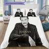 1PC Johnny Hallyday pattern Bedding Quilt Set Quilt Cover Pillowcase Home Decoration Birthday Gift (1 * duvet cover + 19 * pillowcase, without core)