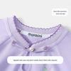 MQDMINI Girls' Butterfly Buckle Short Sleeve T-Shirt