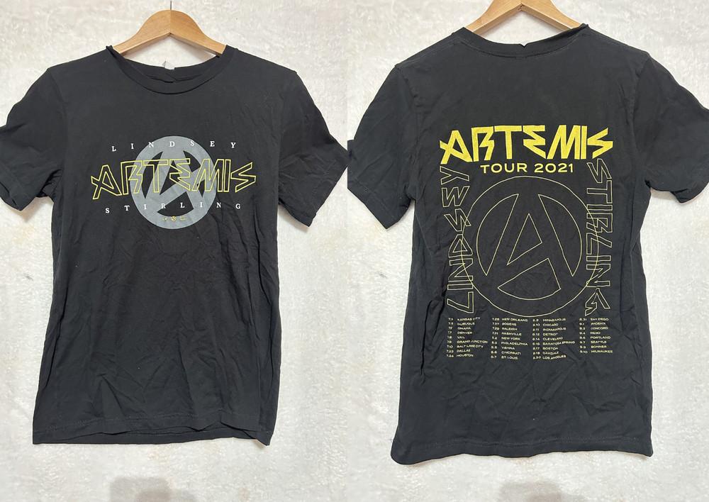2 Sides Lindsey Stirling Tour Black Cotton Shirt Full size S5XL Reprint CL144 Unisex T-Shirt S