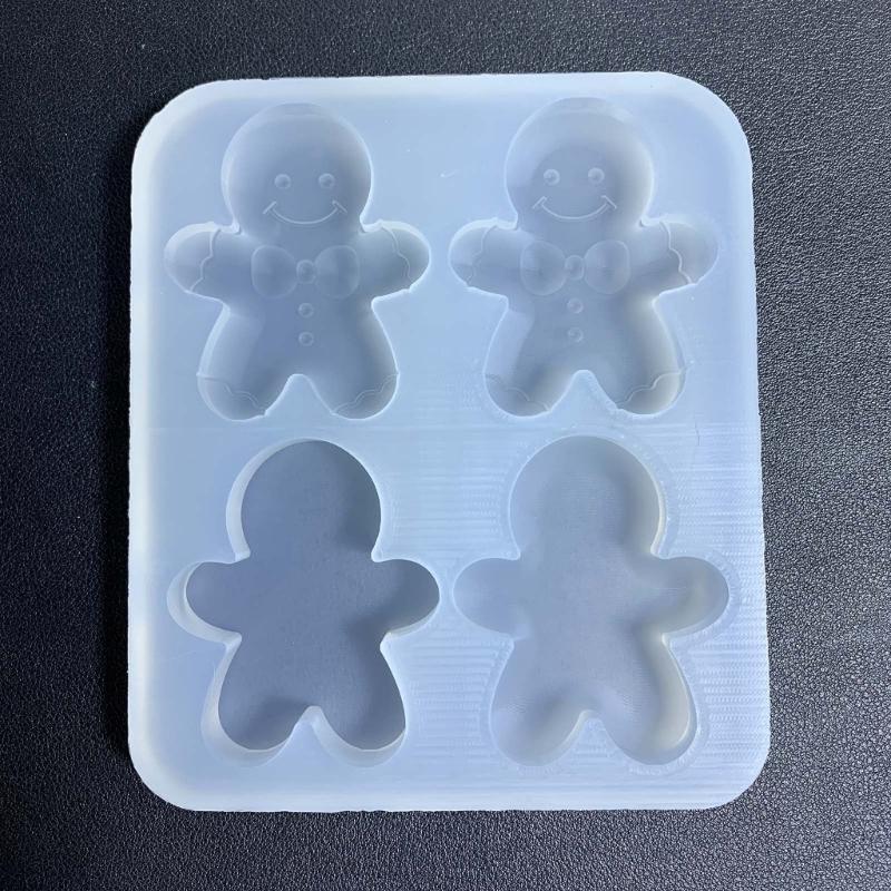 Holiday Cake Silicone Mold Christmas Chocolate Molds Gingerbreads Man Shape Baking Accessories Perfect for DIY Baking