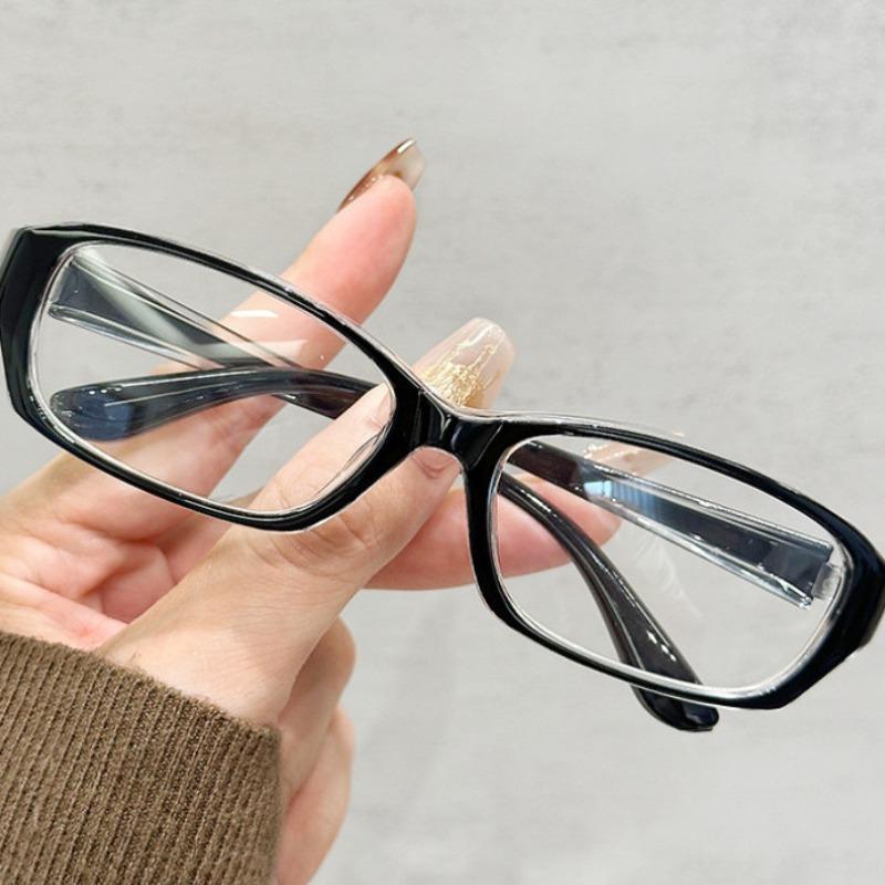 

1pcs 2025 new women s decorative glasses, big frame, stylish & versatile, portable for daily use.