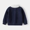 Boys' Spring/Fall V-Neck Shirt-Style Jacket Soft Long-Sleeve Sweatshirt for Younger Children