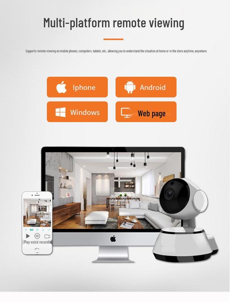 V380 Pro Smart HD Indoor WiFi Camera for Remote Monitoring.