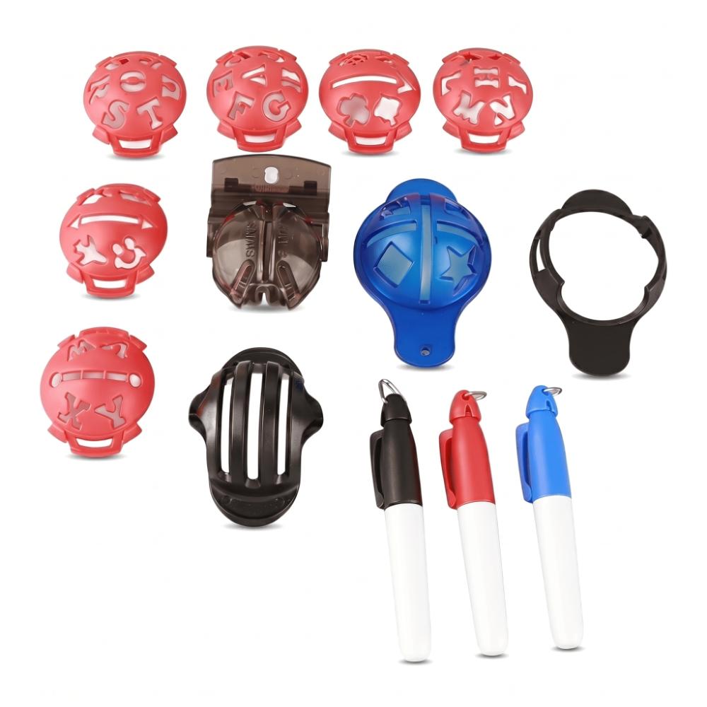 12pcs Letter Stencils Kit Golf Ball Marker Golf Ball Alignment Tool  Golf Putting 12 Pcs Full Set
