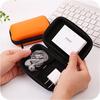 Square earphone bag, data cable storage bag with zipper, mobile phone cable storage box, change key bag, coin bag.