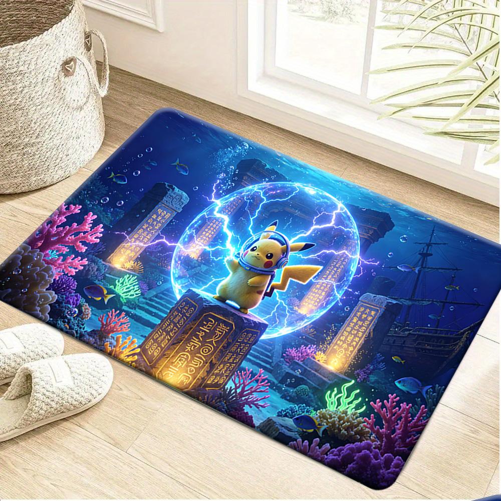 Milotic Pokemon Game UI Deep Sea Ruins Print Soft Non Slip Absorbent Indoor Home Entryway Bathroom Doormat Floor Rug Mat 40cm x 60cm