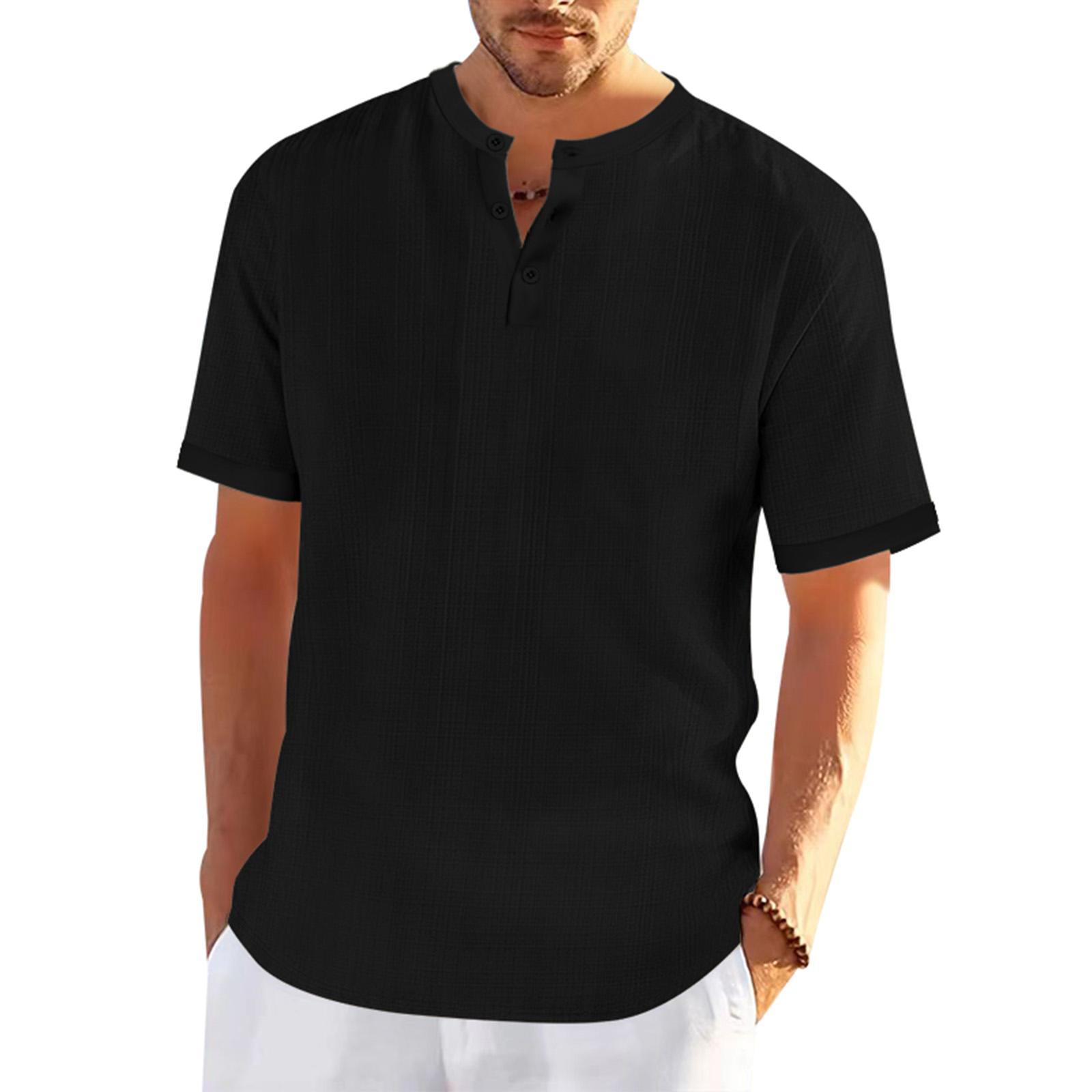 Men s Short Sleeve T-Shirt Summer Casual Short Sleeve Shirt L