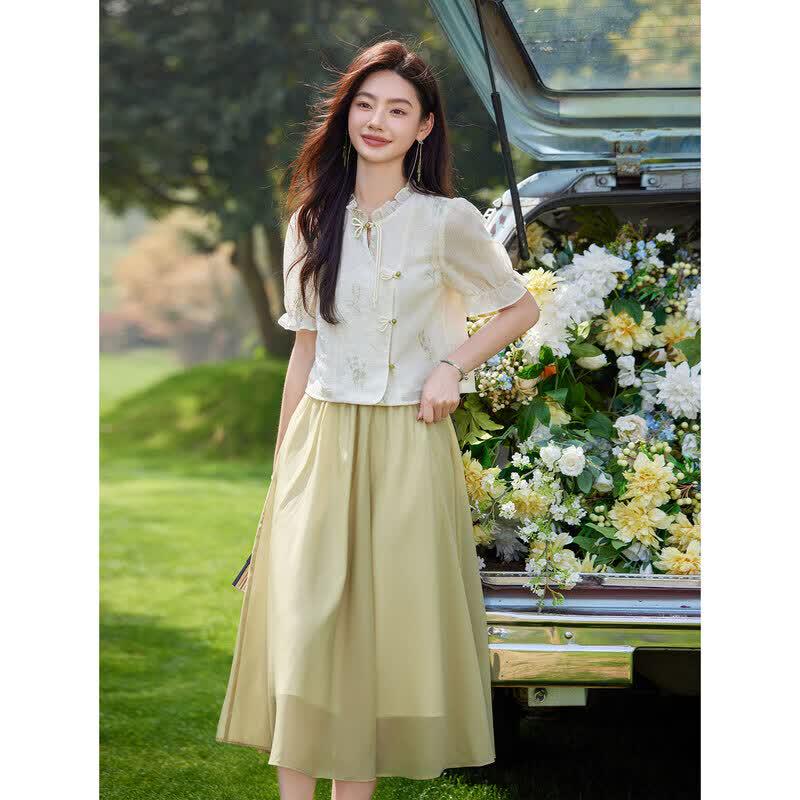 Awakening Paradise New Chinese Style Hanfu Two-Piece Set