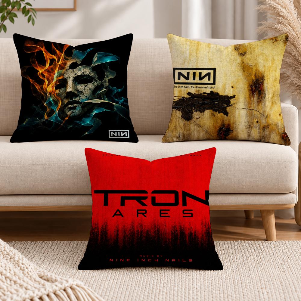 Band Rock Nnine Inch Nails Cushion Cover Soft Short Cover Washable Sofa Bed Dorm Garden Home Office Chair Decor