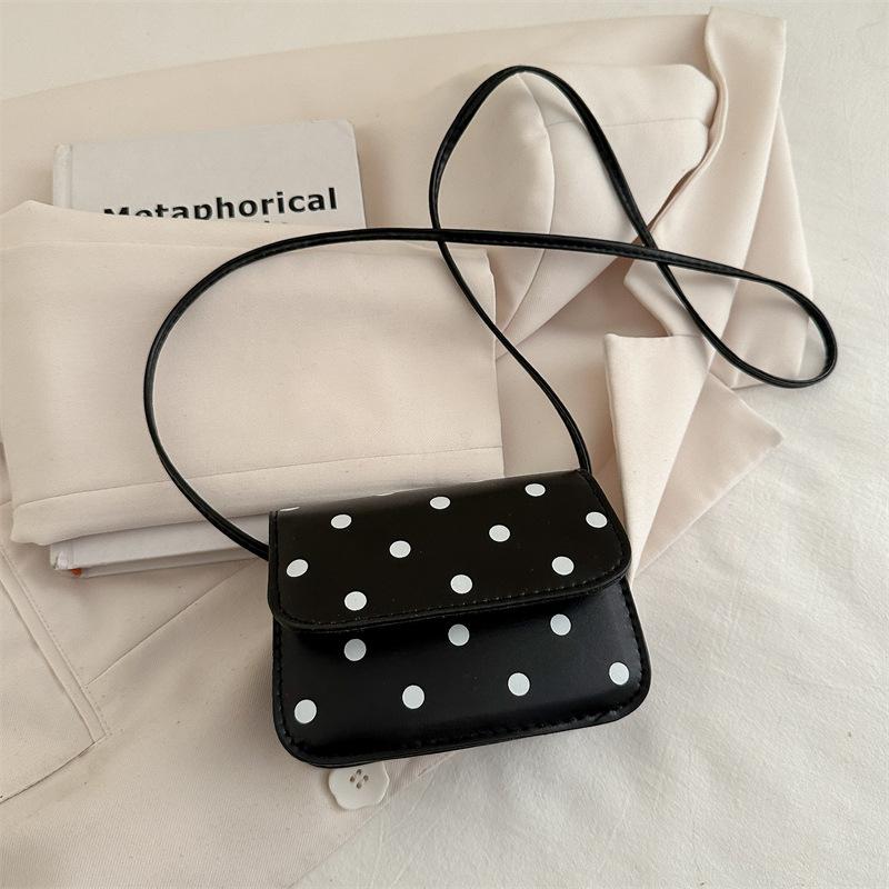 

2025 spring new popular fashion high-end shoulder niche women s bags portable versatile women s bags polka dot messenger bags