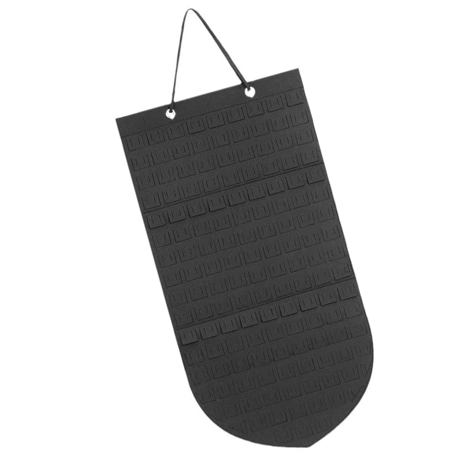 

Компактные войлочные сумки для хранения значков и ключей. Практичная войлочная сумка-переноска для значков. Подвесные карманы для легкого доступа и надежного хранения. чёрный