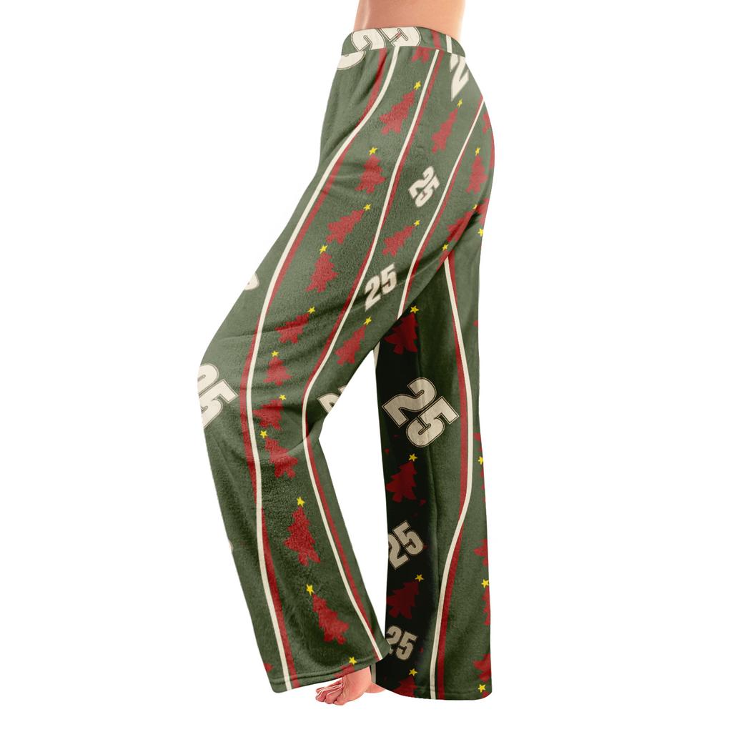 Pajama Pants Sleepwear Casual Drawstring Elastic Waist Pants Comfy Straight Yoga Loose Trousers