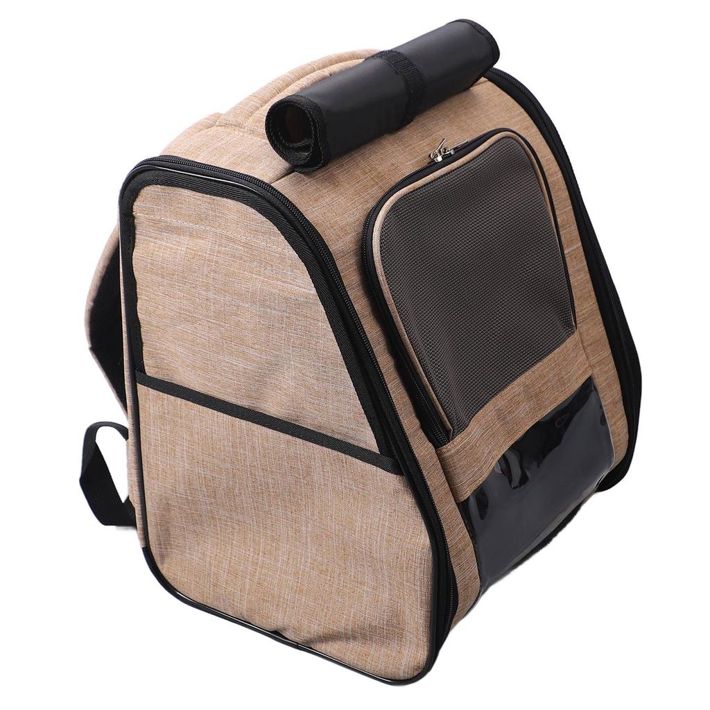 Pet Carrying Backpack Breathable Lightweight Portable Cat Travel Carrier Bag with Side Pocket for