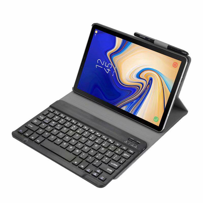 Samsung T590/T595 Tablet Bluetooth Keyboard Leather Case - Wireless Protective Cover