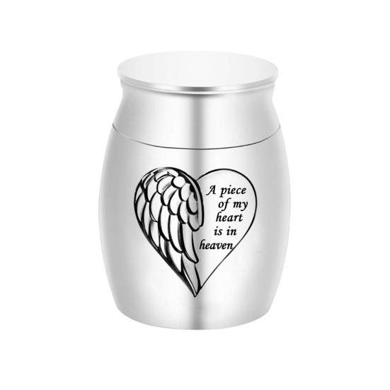 Angel Wing Pet Urn Cats Ash Decorative for Dog and Pet Burial Cremation серебряный