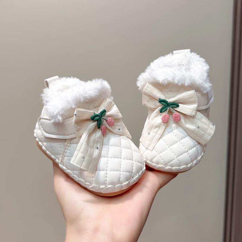 Winter-Babyschuhe: Weiche Gummisohle, Warme Samt-Baumwollstiefel für 0-12 Monate