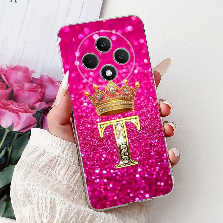 For Oppo Reno 12F 4G Case CPH2687 Cute Letters Cover Clear Silicone Case For Oppo Reno12 F Reno 12 FS Reno12F Soft Fundas Bumper