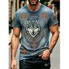 Summer Russian Ethnic Style 3D Print T-Shirts Men