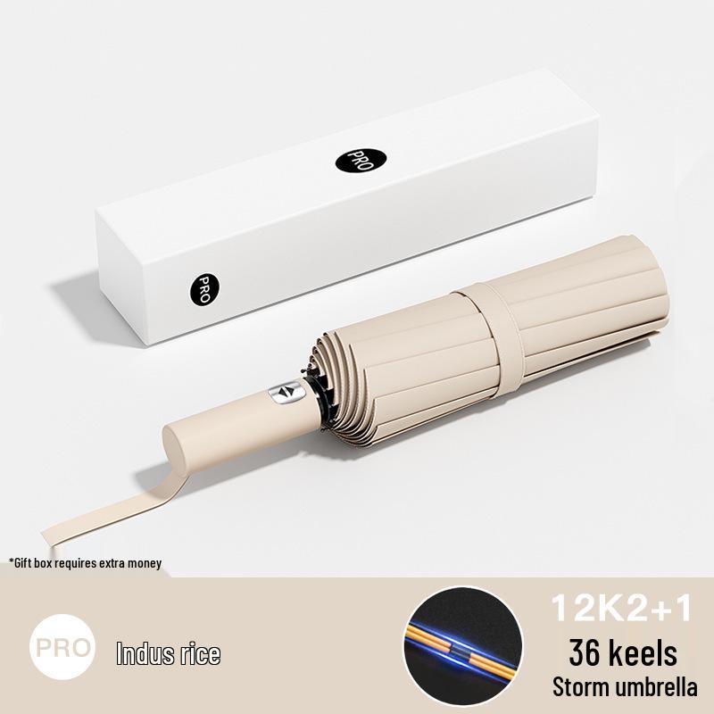 96-rib Automatic Windproof Umbrella with Wooden Handle, UV Protection, Sun & Rain Shield, for Men & Women - Enlarged, Thickened, Reinforced.