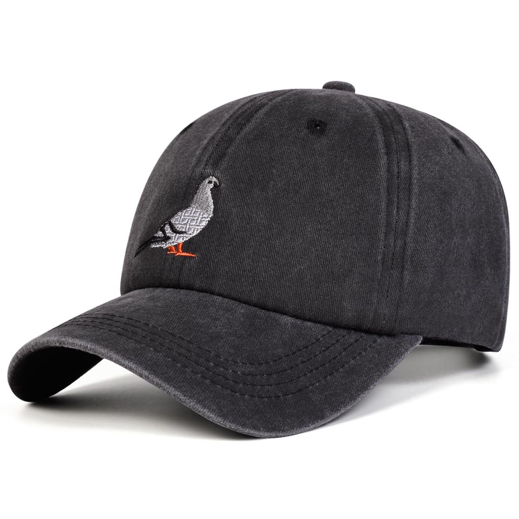 Baseball Denim Washed Stitching Embroidered Pigeon Neutral Gender Women Men For Caps Spring Autumn Outdoor Adjustable Casual Hats Sunscreen Hat